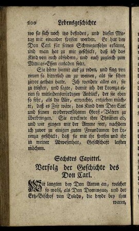 Sechstes Capittel. Verfolg der Geschichte des Don Carl. - Eilftes und letztes Capittel.