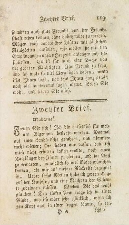 Zweyter Brief