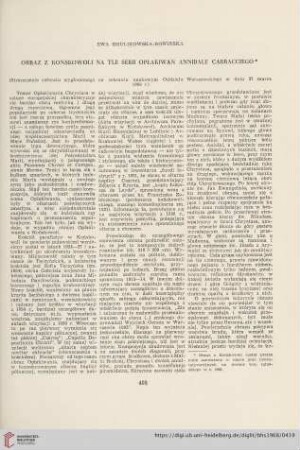 30: Obraz z Końskowoli na tle serii Opłakiwań Annibale Carracciego