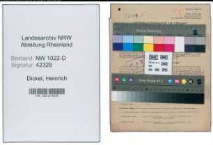 Entnazifizierung Heinrich Dickel , geb. 04.05.1907 (Ingenieur)