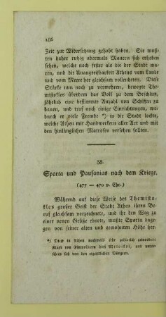 38. Sparta und Pausanias nach dem Kriege. (477 - 470 v. Chr.)