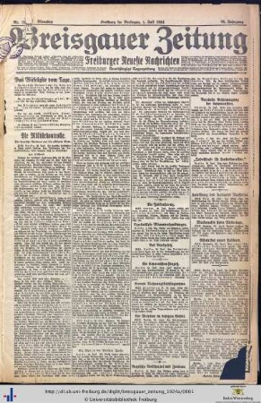 76. Jg. (Juli bis Dezember): Breisgauer Zeitung