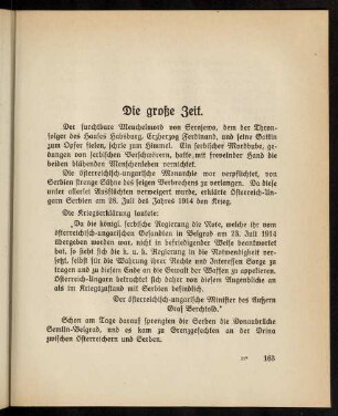 163-179, Die große Zeit