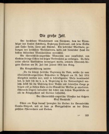 163-179, Die große Zeit