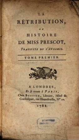 La Rétribution ou histoire de Miss Prescot