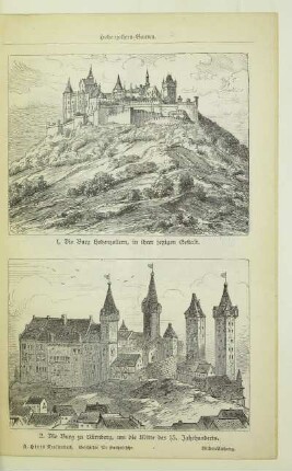1. Die Burg Hohenzollern, in ihrer jetzigen Gestalt