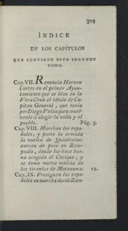 Indice de los capitulos