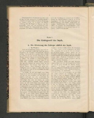 A. Die Gliederung des Gebirges südlich des Sepik.