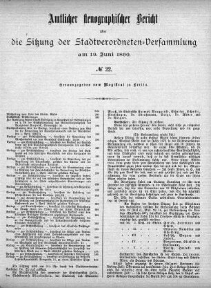 No. 22, 19. Juni 1890