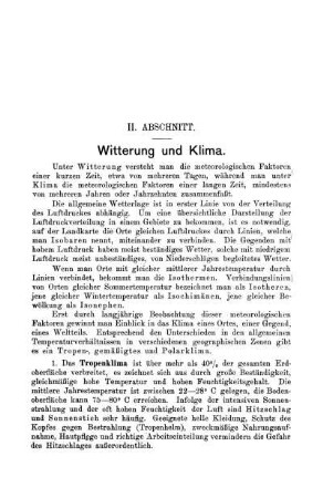 II. Abschnitt. Witterung und Klima.