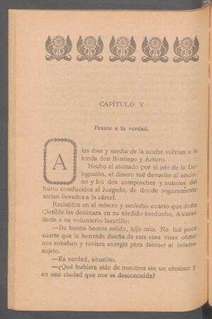 Capítulo V - Frente a la verdad.