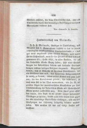 496-500 "theologisch-enzyklopädisches Handwörterbuch" von Johann Heinrich Friedrich Meinecke