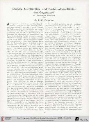 5/6: Deutsche Buchkünstler und Buchkunstwerkstätten der Gegenwart, [3] : Hamburger Buchkunst