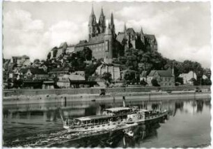Meißen. Albrechtsburg u. Dom - Elbe m. Dampfer Pirna