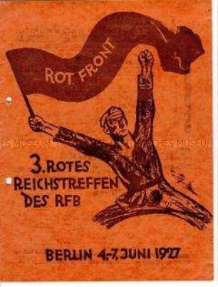 Illustriertes Programm zum 3. Reichstreffen des Roten Frontkämpferbundes 1927 in Berlin