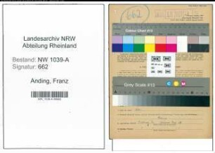 Entnazifizierung Franz Anding , geb. 17.09.1892 (Regierungsamtmann)