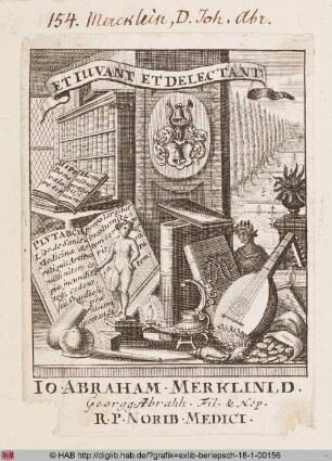 Exlibris des Johann Abraham Mercklin