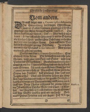Vom andern. [II. Coronæ ipsius delineationem]