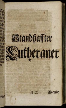 Standhaffter Lutheraner.
