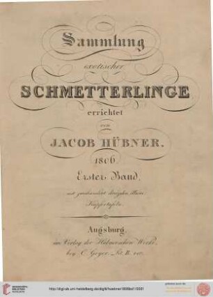 Band 1: Sammlung exotischer Schmetterlinge