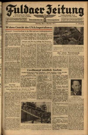 Ausgabe vom Montag, den 09. Oktober 1944.