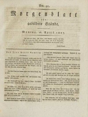 1827: Nro. 91 - Nro.100