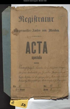 Unterstützung von Familien einberufener Soldaten, Invaliden - specialia -