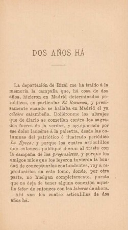 Dos anos há