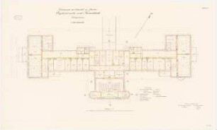 Psychiatrische- und Nervenklinik der Charité, Berlin: Lehrgebäude: Grundriss 1. Obergeschoss 1:100