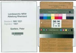 Entnazifizierung Peter Spelters , geb. 02.08.1896 (Schreiner)