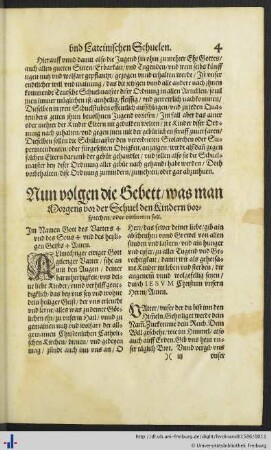Nun volgen die Gebett.