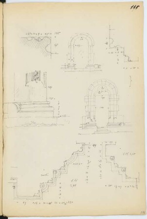 Marienkirche, Gelnhausen: Details (aus: Skizzen- und Fotoalbum 7)