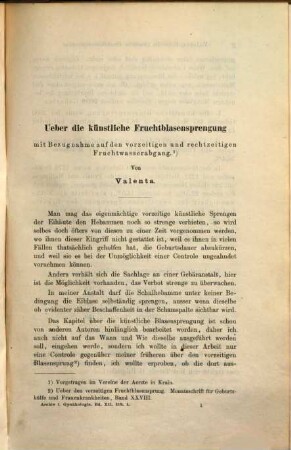 Archiv für Gynäkologie : Organ d. Deutschen Gesellschaft für Gynäkologie. 12. 1877