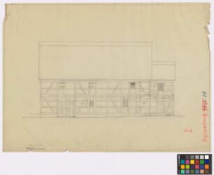 Schlalach (Kreis Zauch-Belzig): Hof [Nichelmann]. Bauernhaus (Seitenansicht)