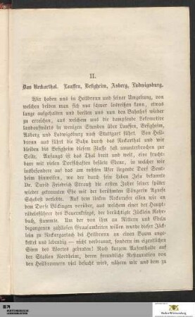 II. Das Neckarthal. Lauffen, Besigheim, Asberg, Ludwigsburg