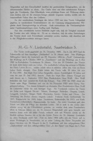 M.-G.-V. Liedertafel, Saarbrücken 3.