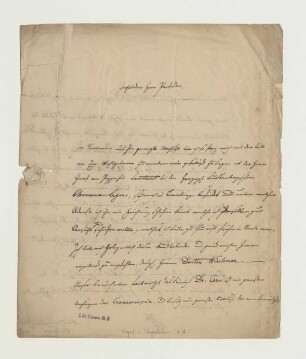 Brief von Carl Christian Vogel von Vogelstein an Joseph Heller