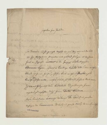 Brief von Carl Christian Vogel von Vogelstein an Joseph Heller