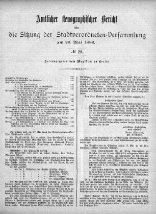 No 20, 20. Mai 1886