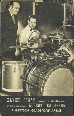Xavier Cugat maestro of Rhumba and his drummer Alberto Calderon
