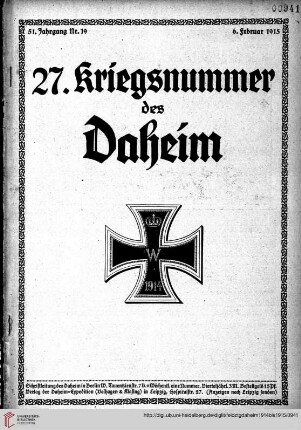 Hefte 19-22, Februar 1915