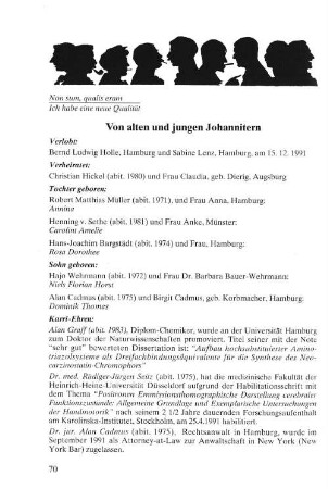 Von alten und jungen Johannitern