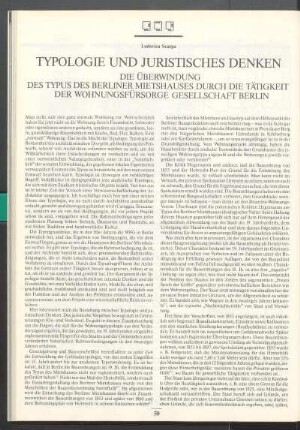 Typologie und juristisches Denken