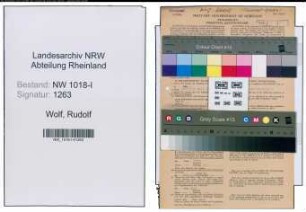 Entnazifizierung Rudolf Wolf , geb. 24.12.1906 (Kaufmaennischer Angestellter)