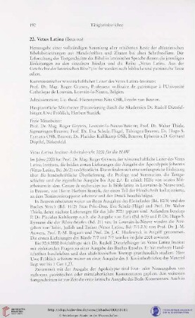 22. Vetus Latina (Beuron)