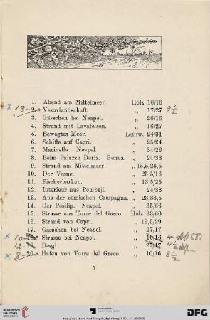 284 Original-Gemälde, -Studien, -Skizzen (Nr. 1-284)