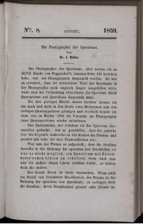 Die Photographie des Spectrums.