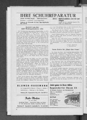Bericht von der EBV-Weihnachtsfeier 1972