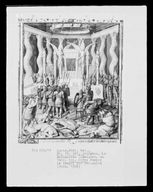 Les Antiquités judaiques, fol. 293v, Pompey im Tempel von Jerusalem