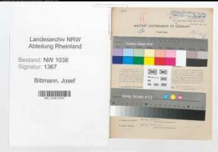 Entnazifizierung Josef Bittmann , geb. 18.04.1889 (Kraftfahrer)